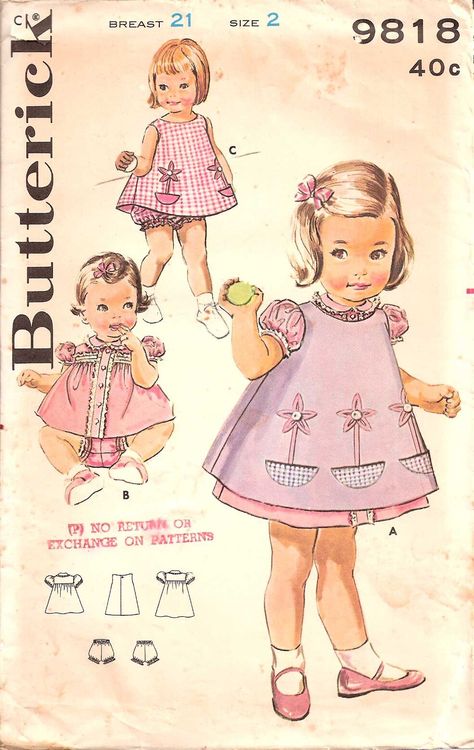 Peter Pan Collar Pattern, Pinafore Sewing Pattern, Toddler Sewing Patterns, Vintage Clothes Patterns, Vintage Girls Clothes, 60s Patterns, Toddler Patterns, Vintage Kids Clothes, Childrens Sewing Patterns