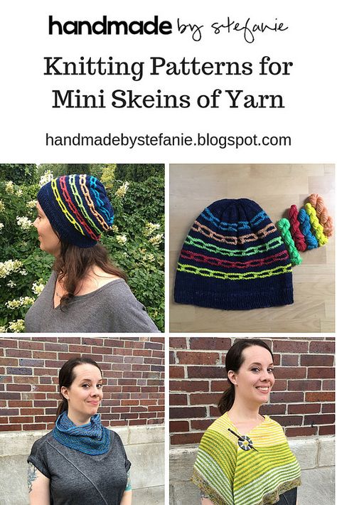 Knitting pattern ideas for mini skeins of yarn! Knitting Scarves, Knit Shawls, Knitting Tips, Mini Skein, Knitted Wit, Pattern Ideas, Knitted Shawls, Knit Scarf, Knitting Pattern