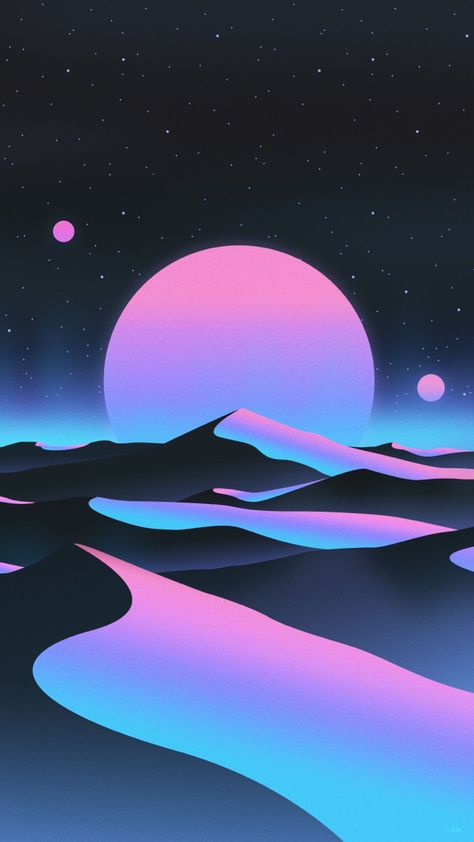 Sci Fi Wallpaper, Anime Lineart, New Retro Wave, Neon Painting, Night Sky Wallpaper, Graphic Wallpaper, Cool Wallpapers Art, Abstract Wallpaper, Surreal Art