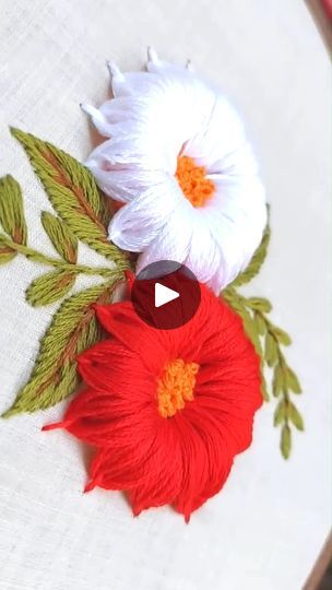 3d Hand Embroidery Designs, Love Embroidery, 3d Hand, Flowers Embroidery, Needle Point, 3d Flowers, New Trend, Flower Embroidery, Sewing Tips