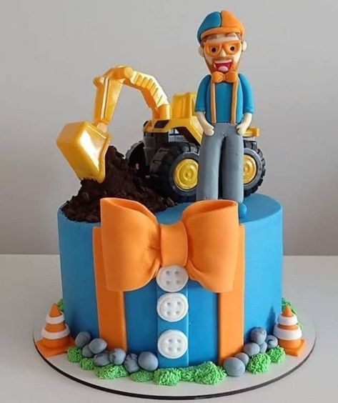 Blippi Birthday Cake, Blippi Party, Digger Birthday, 5th Birthday Boys, Toddler Braids, Leo Birthday, 2 Birthday Cake, 2nd Birthday Party Themes, Baby Birthday Cakes