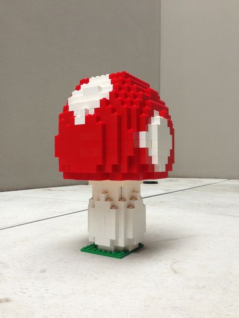 A nicely built LEGO Mushroom Lego Mushroom Diy, Lego Ideas Aesthetic, Lego Mushroom House, Lego Mushroom, Lego Sculptures, Lego Diy, Forest Elf, Lego Creative, Lego Lego