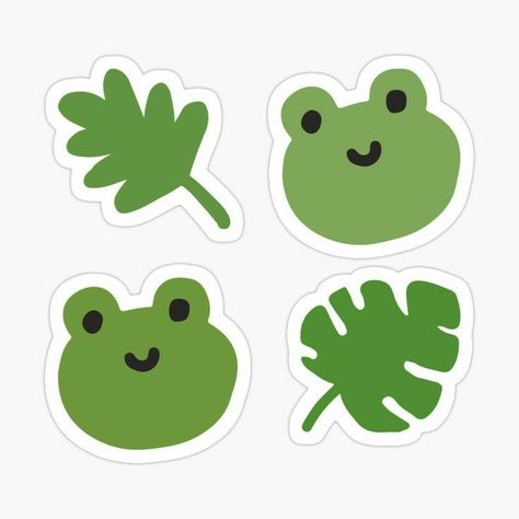 Good Stickers, Easy Dragon Drawings, Green Stickers, Kitten Drawing, Frog Illustration, Homemade Stickers, Drink Stickers, Green Sticker, Tumblr Stickers