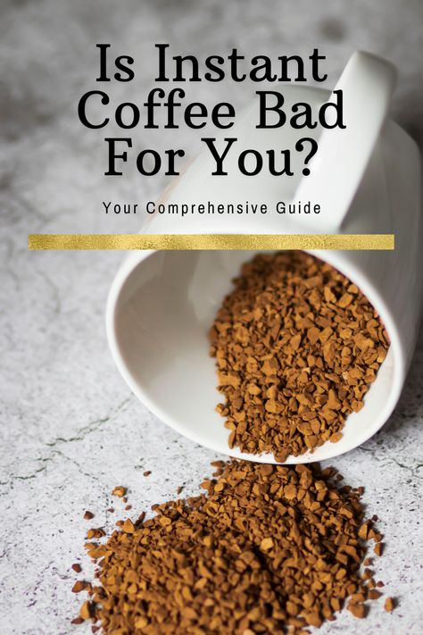 Coffee: it’s more than just a drink. It’s a culture, a comfort, and for many, a daily necessity. With our hectic lifestyles and the need for convenience, instant coffee has become an integral part of this culture. However, a lingering question remains: “Is instant coffee bad for you?” This article aims to answer this question by providing a comprehensive guide to understanding the health implications of instant coffee. French Press Recipes, Coffee Bad, Coffee Knowledge, Best Cold Brew Coffee, Best Instant Coffee, Man Recipes, Cold Brew Coffee Recipe, Coffee Tips, Coffee Health