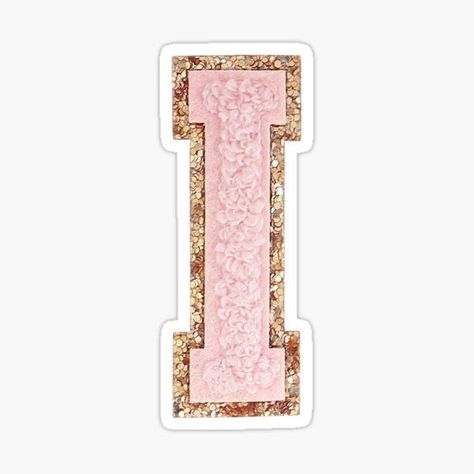 Preppy Stickers, Felt Patch, Aesthetic Letters, Iphone Home Screen Layout, Varsity Letter, Iphone App Layout, Glitter Letters, Light Letters, Letter I