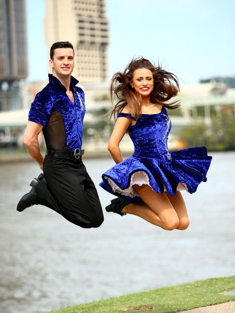 Tom Cunningham and Ceili Moore, from Lord of the Dance: Dangerous Games which is on at QPAC until Friday. Picture: Peter Cronin Michael Flatley, Lord Of The Dance, Irish Dancing, Dangerous Games, Irish Dance, The Dance, To The World, Dancing