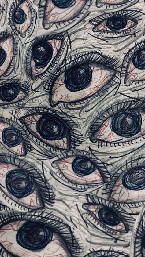 Eye Ball Wallpaper Aesthetic, Creepy Patterns Drawing, Eyes Drawing Wallpaper, Scary Eyes Art, Eye Aesthetic Creepy, Creepy Eyes Art, Eyes Drawing Creepy, Crazy Eyes Drawing, Eyes Scary