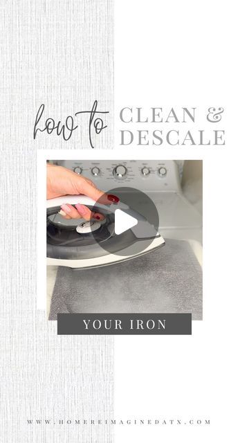 Home Reimagined ✨Cleaning, Organizing & Home Hacks on Instagram: "How to Descale Your Iron & Clean your Iron! ✨   If you are noticing a residue or calcium build up in your clothing iron's water tank, or rust/burn marks on your iron, it is probably time to clean it! 🧽  1️⃣ Mixing together the following and pour into the irons reservoir: ⭐️ 1/2 - 3/4 cup distilled water  ⭐ ¼ - 1/2 cup vinegar   2️⃣ Plug in & turn your iron to a steam setting. 🧖‍♀️ Hold or press the steam button until you get steam flowing out of it. 💨  *This is heating up & removing limescale in the reservoir & pushing out build up in steam vents!  3️⃣ Before tuning off the iron, use some cotton swabs to remove any mineral deposits or sediment build up from the steam vents. 💨   4️⃣ Unplug & let cool completely🔌, before Steam Iron Cleaning, Iron Rust, Iron Water, How To Clean Rust, Organizing Home, Iron Steamer, Diy Cleaning Hacks, Cleaning Motivation, Tooth Brush