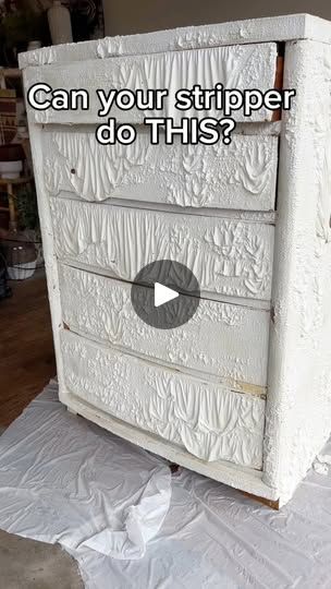 1M views · 16K reactions | I’ve tried them all and this furniture stripper is by far my favorite! Check the comments for the link! | Refurbishedish Covering Furniture With Fabric, Nightstand Redo Ideas, Retro Cabinet Makeover, Old Shelf Makeover, Dresser Aesthetic, Refurbished Furniture Diy, Painted Furniture Ideas, Diy Furniture Flip, Furniture Flips