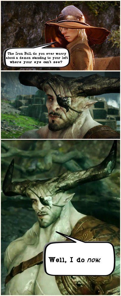 Cole & Bull banter, DAI Dai Cole, Cole Dai, Iron Bull X Inquisitor, Iron Bull Dragon Age, Dragon Age Cole, Dragon Age Inquisition Cole, Dragon Age Iron Bull, The Iron Bull, Dragon Age Memes