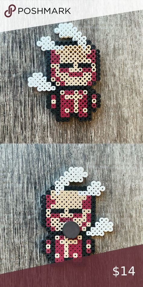 MAGNET Attack on Titan anime manga character perler beads Hama Beads Patterns Anime, Anime Hama Beads Pattern, Perler Anime Pattern, Attack On Titan Perler Beads, Anime Perler Bead Patterns Small, Perler Bead Anime, Character Perler Beads, Attack On Titan Pixel Art, Hama Beads Anime