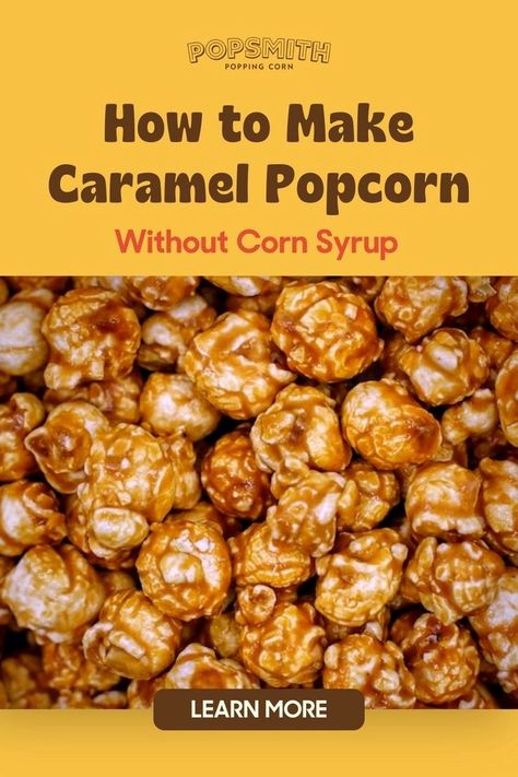 Love sweet popcorn and want to make your own caramel popcorn for family movie night or game night? Follow our simple caramel popcorn recipe! We teach you how to make caramel popcorn without corn syrup using a stovetop popcorn popper, how to avoid burning caramel, and how to make caramel popcorn balls. Check this gluten free caramel popcorn recipe out now at the Popsmith blog, plus more homemade popcorn ideas. | party food Dash Popcorn Maker Recipes, Carmel Popcorn Stovetop, Caramel Popcorn Recipe Easy Without Corn Syrup, Popcorn Machine Recipe, How To Make Caramel Popcorn, Caramel Popcorn Recipe No Corn Syrup, Caramel Popcorn Without Corn Syrup, Stovetop Caramel, Make Caramel Popcorn