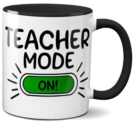 teacher mode on off 11 oz custom glossy white ceramic mug with red inside and handle Cute Teacher Gifts Mug, Teacher Mugs Vinyl, Teacher Mugs Funny, Black Teacher, Branded Mugs, Custom Teacher Coffee Mug, Teacher Mugs, Black Teachers, Funny Teacher Gifts