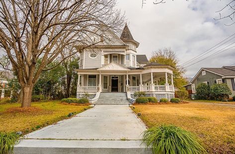 Americus Georgia, Old Houses For Sale, Staining Cabinets, Entrance Foyer, Keeping Room, Custom Drapes, Historic Home, Historic Homes, Old House