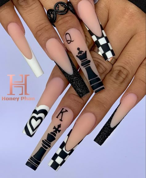 Ballet Nails, Queen Nails, Nails Today, Cute Acrylic Nail Designs, French Acrylic Nails, Dope Nail Designs, Color Nails, Unique Acrylic Nails, Acrylic Nails Coffin Short