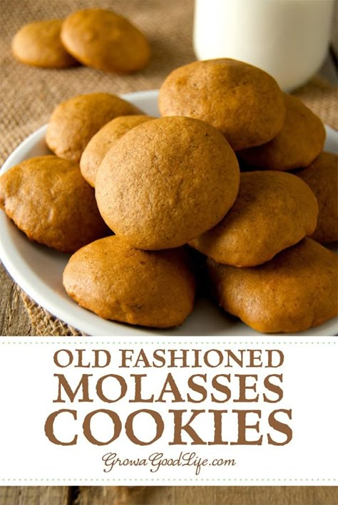 Molasses Raisin Cookies, Drop Molasses Cookies, Molasses Drop Cookies, Soft Molasses Cookie Recipe, Cookies Molasses, Old Fashioned Molasses Cookies, Soft Molasses Cookies, Galletas Keto, Molasses Cookie