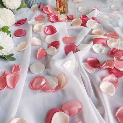 Petals And Prosecco Theme Table Decor, Rose Flower Themed Birthday Party, Simple Valentines Party Decor, Bridal Shower Petals And Prosecco Theme, Flower Petals On Table, Petals And Pearls Bridal Shower Theme, Pretty In Pink Bridal Shower Theme, Petals And Processo Bridal Shower Theme, Valentine’s Day Bridal Shower Theme