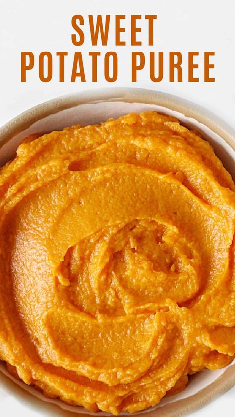 Homemade sweet potato purée is easy to make with little hands-on work involved. It keeps refrigerated for several days and can be frozen. Eat it as a savory side dish and for baking recipes, just like you would canned puree. Potato Purée, Sweet Potato Oven, Sweet Potato Puree, Boiling Sweet Potatoes, Easy Autumn Recipes, Impressive Recipes, Potato Puree, Easy Pie, Pureed Food Recipes