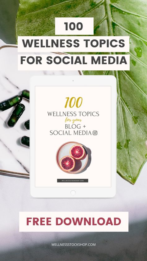 We all have those mind-blank moments when we don't know what to post about on social media. That's why I created this FREE list of 100 health and wellness topics to inspire your posts on Instagram and beyond. When you click through, you'll land on a post with 25 ideas to get you started. Scroll down the page to find the full list to download and keep on hand when you need it. Then, don't forget to scroll to the bottom of the page and sign up for a monthly free photo to help perk up your feed Health And Wellness Booth Ideas, Health Instagram Post Ideas, Health Coach Social Media Posts, Instagram Wellness Post Ideas, Instagram Health Posts, Content Ideas For Health And Wellness, Wellness Instagram Post Ideas, Health And Wellness Instagram Feed, Wellness Categories