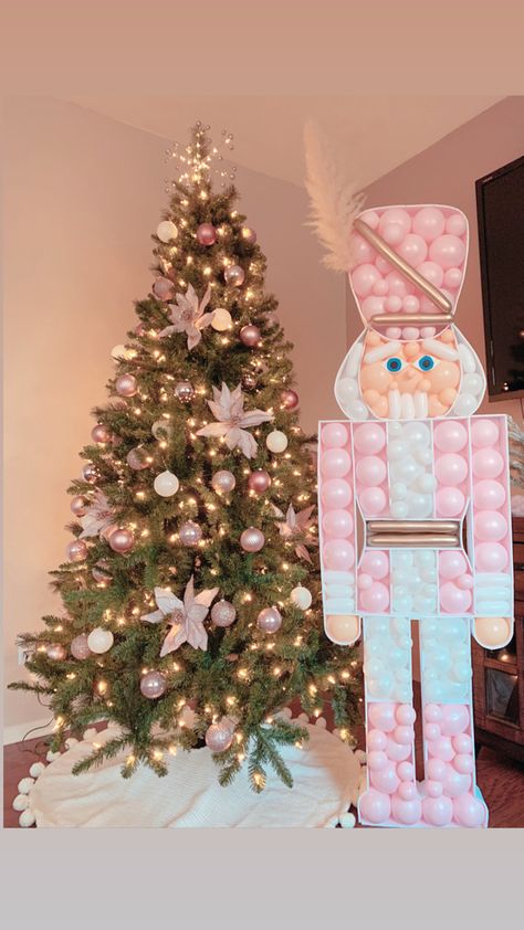 Nutcracker mosaic 
pink and white 
pampas nutcracker Nutcracker Gender Reveal, Nutcracker Baby Shower Ideas, Blue Winter Wonderland, Twin First Birthday, Blue Winter, Baby Sister, Merry Little Christmas, Pink Christmas, Nutcracker