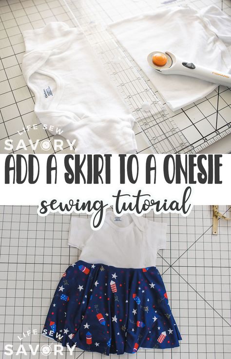 How To Sew A Onesie, Baby Girl Sewing Projects, Diy Baby Sewing Projects, Easy Baby Sewing Projects, Diy Onesie, Onesie Diy, Girls Clothes Sewing, Newborn Pattern, Make A Dress