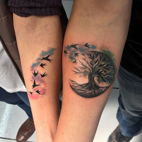 Tattoos Masculinas, Couple Tattoos Unique Meaningful, Best Couple Tattoos, Cute Couple Tattoos, Couple Tattoos Unique, Couples Tattoo Designs, Couple Tattoo, Matching Couple Tattoos, Geniale Tattoos