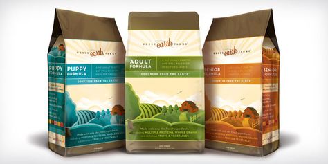 Whole Earth Farms Holistic Dog Food, Puppy Formula, Pet Food Packaging, Natural Pet Food, Whole Earth, Natural Dog Food, Food Packaging Design, Packing Design, Packaging Labels Design