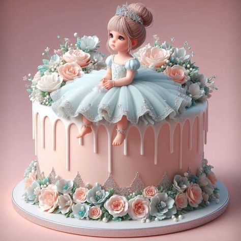 Baby Doll Cake, Baby Cake Design, Princess Theme Cake, Doll Cake Designs, Fudgy Chocolate Cake, Chocolate Fudge Cake Recipe, Chocolate Cake Recipes, Barbie Birthday Cake, Lovely Cake