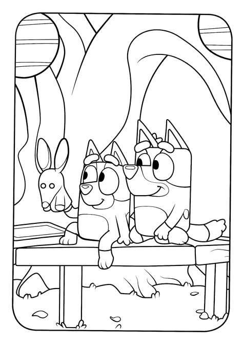 Bluey, Bingo and Bob bilby Bluey Coloring Pages, Monster Truck Coloring Pages, Farm Animal Coloring Pages, Preschool Coloring Pages, Big Backyard, Kitty Coloring, Spring Coloring Pages, Truck Coloring Pages, Hello Kitty Coloring