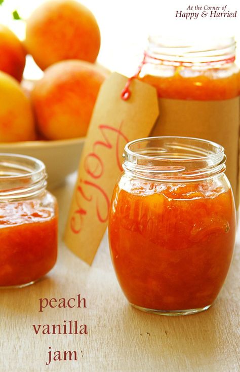 Vanilla Peach Jam, Spiced Peach Jam, Vanilla Jam, Canning Jam Recipes, Peach Jam Recipe, Spiced Peaches, Peach Jelly, Southern Summer, Home Canning Recipes