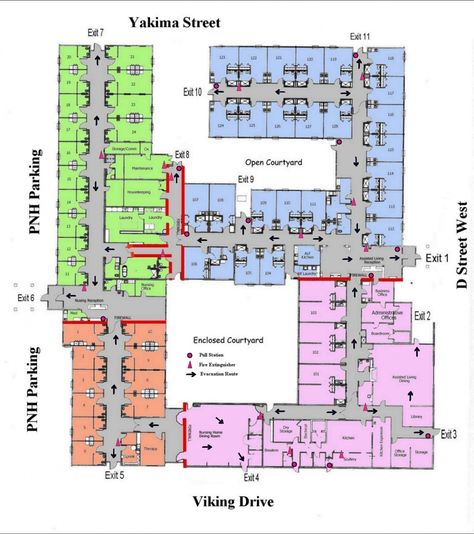 Hospital Floor Plan, Senior Living Design, Community House, Hotel Floor Plan, Lobby Interior Design, Hospital Architecture, Hotel Floor, Senior Center, Healthcare Architecture