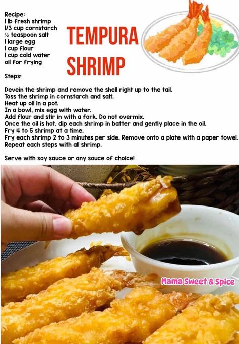 Shrimp Tempura Recipe, Fried Tempura, Shrimp Tempura Roll, Tempura Shrimp, Tempura Roll, Tempura Recipe, Crab Cake Recipes, Sea Foods, Homemade Chinese Food