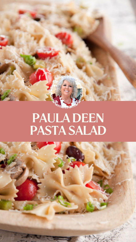 Paula Deen Pasta Salad Paula Deen Pasta Salad, Paula Deen Potato Salad, Pasta Salads Cold, Easy Dinner For A Crowd, Ham Pasta Salad, Warm Pasta Salad, Pasta Salad Easy, Simple Pasta Salad, Creative Salads