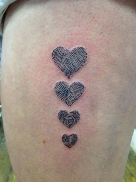 Would love to do mine and Mason's finger print in a heart! How cool! Thumbprint Tattoo, Fingerprint Heart Tattoos, Fingerprint Tattoos, Fingerprint Heart, Herz Tattoo, Sibling Tattoos, Tattoo People, 4 Tattoo, Mother Tattoos