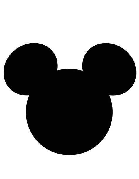 Black Plain - Download - 4shared Pola Stensil, Mickey Mouse Template, Head Template, Miki Fare, Minnie Mouse Silhouette, Minnie Y Mickey Mouse, Mickey Mouse Silhouette, Head Silhouette, Idee Cricut