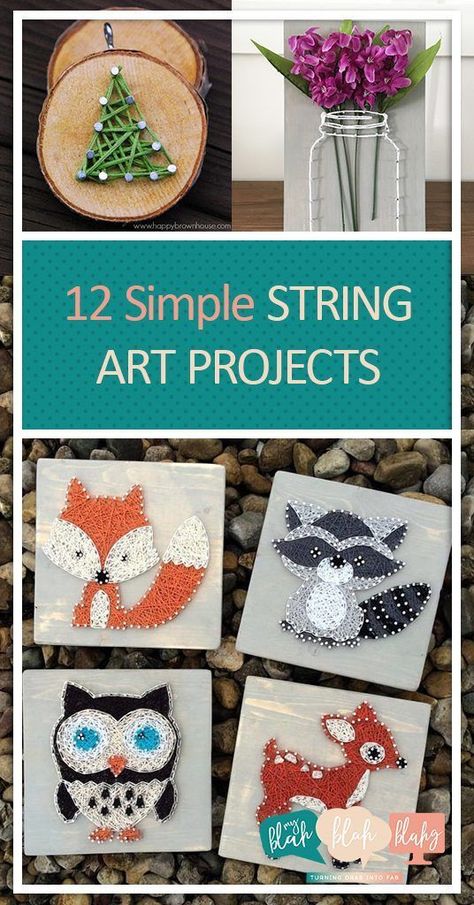 12 Simple String Art Projects How to repurpose anything Project difficulty: Simple How to project ideas & tutorial MaritimeVintage.com    #repurpose #howto #upcycle #repurpose Nail And String Art For Kids, Free String Art Pattern, String Art Patterns Free Templates, How To Do String Art, Free String Art Patterns, String Art For Beginners, String Art For Kids, String Pictures, Teen Sewing Projects