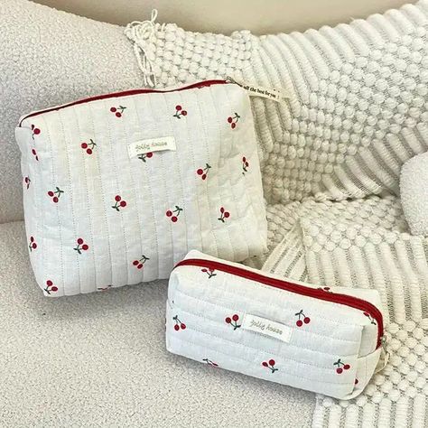 Temu Closet Storage Accessories, Retro Cherry, Pencil Cases For Girls, Beg Tangan, Makeup Storage Organization, Bags Cute, نظارات شمسية, Travel Storage Bag, Pouch Organizer