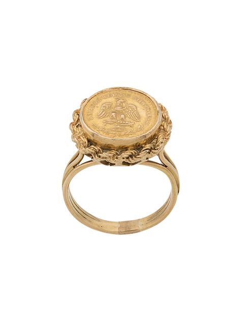 Katheleys Pre-Owned 1945s Mexican Coin ring - Gold Jupiter Jewelry, Gold Coin Ring, Coin Rings, Ring Indian, Bracelets Diamond, Gold Jewelry Outfits, Rome Antique, Business Board, 22k Gold Jewelry