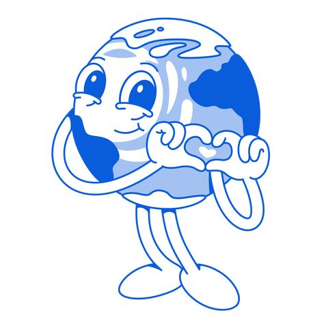 Cute Earth Illustration, Planet Illustration Art, Earth Vector Illustration, Planet Illustration Design, Planet Character Design, Earth Illustration Design, Earth Illustration Art, Earth Character Design, Sustainability Illustration