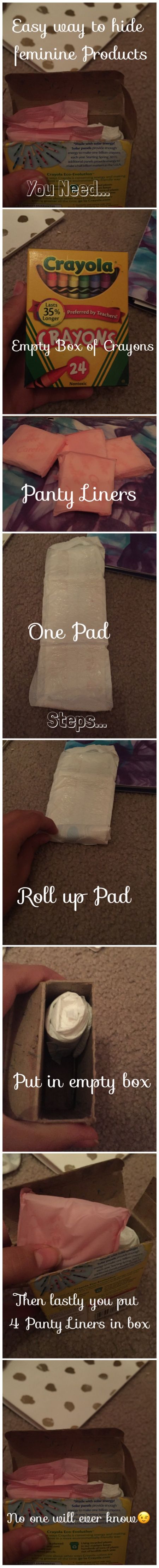 Best way to hide pads and Panty Liners!! How To Hide Pads At School, Panty Liner, 1st Day Of School, 1st Day, At School, Period, Funny, Quick Saves