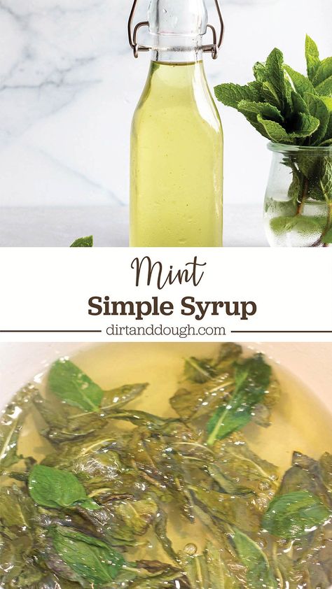 Mint Simple Syrup Recipe, Lemonade Cocktails, Mint Syrup, Simple Syrup Recipe, Simple Syrups, Peppermint Syrup, Syrup Recipes, Mint Simple Syrup, Peach Preserves