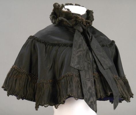 Capelet - UNT Digital Library Ouji Fashion, Pleated Organza, Victorian Coat, Goth Things, Victorian Accessories, Texas Fashion, Reference Art, 20th Century Fashion, 19th Century Fashion