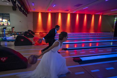 Wedding Bowling Alley, Bowling Wedding Reception, Bowling Wedding, Catholic Wedding Traditions, Dream Wedding Venues, Wedding Picture Poses, Photography Styles, Bowling Alley, Wedding Photography Styles