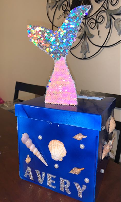 Mermaid Tail Valentines Boxes, Ocean Valentine Box Ideas, Mermaid Valentine Box Ideas, Little Mermaid Valentines Boxes, Mermaid Valentines Boxes Diy, Mermaid Valentines Boxes, Princess Valentines Day Boxes, Princess Valentines, Girls Valentines Boxes