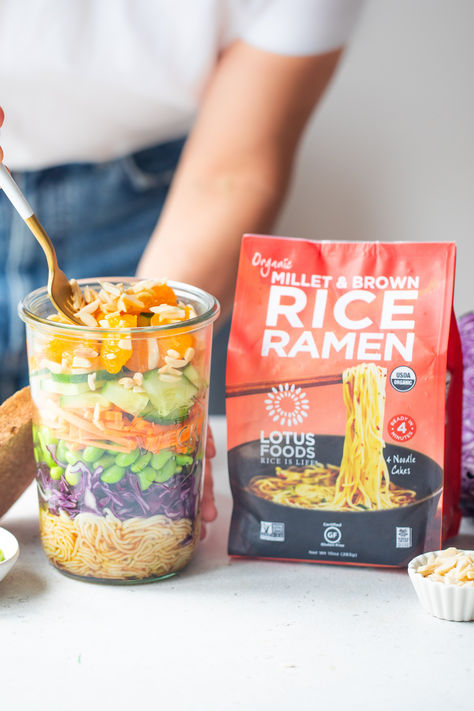 Gluten-free Organic Rice Ramen by Lotus Foods Healthier Ramen Noodles, Millet And Brown Rice Ramen Noodle Recipes, How To Make Healthy Ramen Noodles, Vegan Gluten Free Ramen, Ramen Dinner Recipes, Healthy Version Of Ramen Noodles, Gluten Free Ramen Noodles, Garden Vegetable Recipes, Gluten Free Ramen