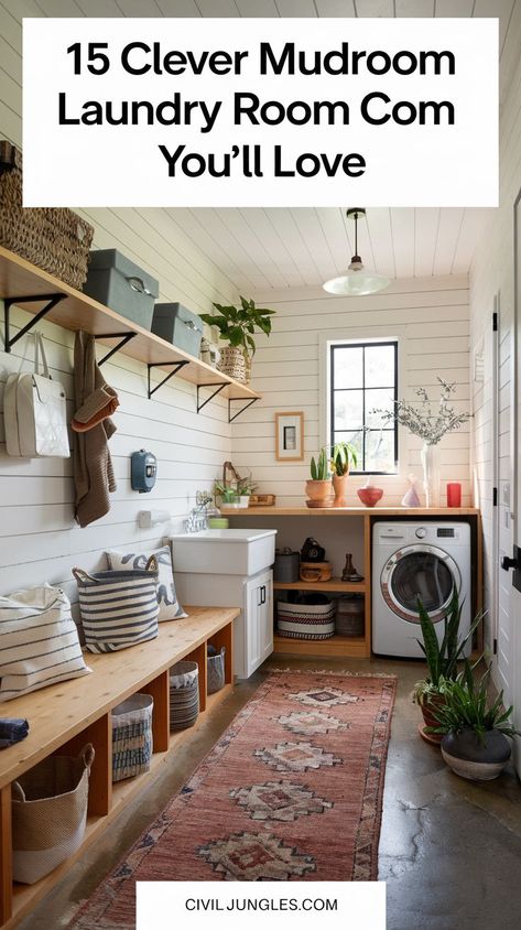 Discover 15 innovative mudroom laundry room combinations that maximize space, improve organization, and add style to your home. From compact layouts to creative storage hacks, transform your home with these functional and beautiful designs. Mudroom Laundry, Mudroom Laundry Room, Laundry Room Ideas, Laundry Area, Creative Storage, Functional Space, Laundry Mud Room, Clever Storage Solutions, Next Home