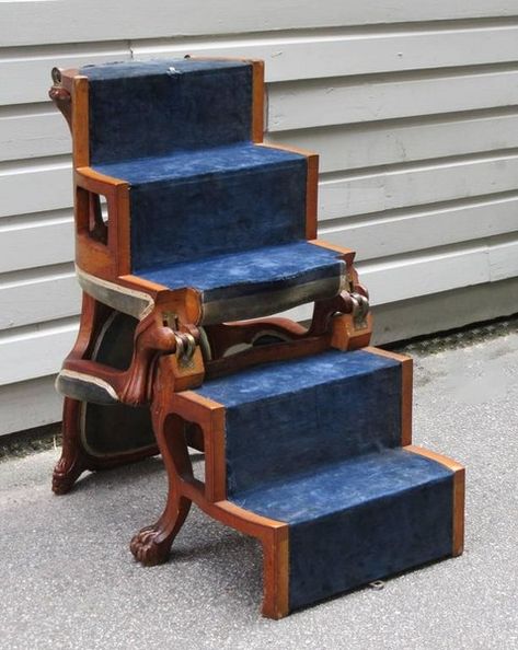 Foldaway Furniture, Fashion Window Display, Portable Furniture, Ladder Chair, Antique Library, Transforming Furniture, Whimsical Furniture, Furniture Fix, Library Chair