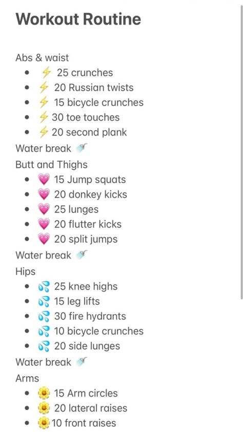 Cheerleading Workouts, Arm Circles, Broken Arm, Front Raises, Flutter Kicks, Bicycle Crunches, Donkey Kicks, Side Lunges, Lateral Raises