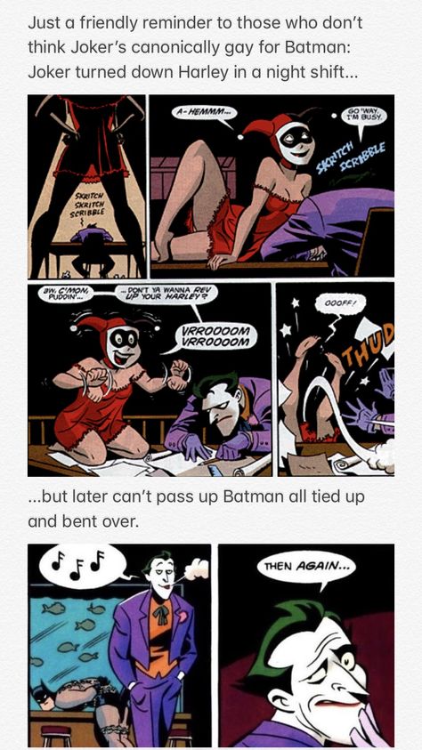 #canon #btas #batman #joker The Joker X Batman, Lego Batman Funny, Lego Batman X Joker, Batman X Joker Comic, Joker X Batman Fanart, Lego Batman Joker, Gay Batman, Joker X Batman, Lego Batjokes