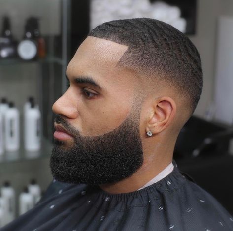 Black Man Haircut Fade, Faded Beard Styles, Waves Hairstyle Men, Man Hairstyle, Black Men Beard Styles, Men Fade Haircut Short, Black Haircut, Black Hair Cuts, Waves Haircut